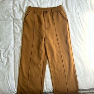SHEIN amber gold work pants